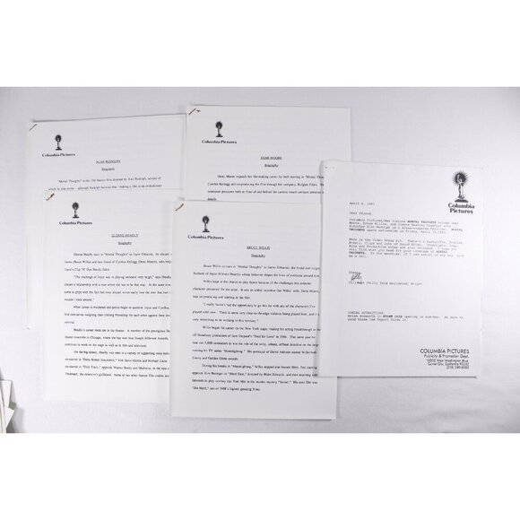 1991 Mortal Thoughts Movie press kit + 11 photo sheets + production notes, Demi - Picture 6 of 9